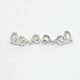 Love Brass Micro Pave Clear Cubic Zirconia Cabochons ZIRC-P001-09P-1
