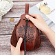 GORGECRAFT Medieval Leather Drawstring Pouch Vintage Printed Waist Bag Portable Brown Fanny Pack Dice Coin Purse for Women Men Hiking Waist Packs Costume Accessories AJEW-WH0285-06-3