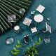 Unicraftale diy kit de fabricación de anillos de cúpula en blanco STAS-UN0049-05-2