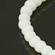 4mm White Opaque Round Glass Beads Strands Spacer Beads X-GR4mm26Y