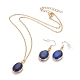 Ensembles de bijoux à pendentif en lapis lazuli naturel SJEW-JS01130-03-1