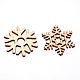 Décorations de pendentif en bois naturel sur le thème de noël HJEW-CJC0003-01-2