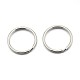 Original Color 304 Stainless Steel Split Key Ring Clasps for Keychain Making STAS-E083-25P-1