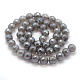 Chapelets de perles en agate grise naturelle G-P385-02-8mm-2