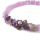 7 pièces 7 style naturel et synthétique mélange de pierres précieuses et de perles de verre bracelets extensibles ensemble pour les femmes BJEW-JB09207-5