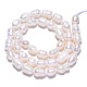 Fili di perle di perle d'acqua dolce coltivate naturali PEAR-N012-06R-2