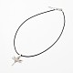 Dragonfly Tibetan Style Alloy Pendant Necklaces NJEW-F197-35-1