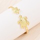 Браслеты-манжеты из латуни с морскими организмами для женщин BJEW-D368-03J-G-2