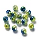 Regenbogen ABS Kunststoff Nachahmung Perlen OACR-Q174-10mm-16-1