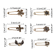 Nbeads fornituras de broches de aleación de estilo tibetano PALLOY-NB0002-04AB-5