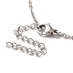 Rhinestone Flower Pandant Necklace with Cable Chains NJEW-K247-01P-4