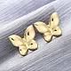 Латунь серьги EJEW-H158-05A-G-1