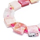 Rosa naturale perline opale fili G-F725-24-3