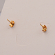 Suonano vuoti orecchini strass penzolare perno in acciaio inox 304 EJEW-F0094-04-2