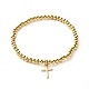 Conjunto de pulseras elásticas con cruz de rosario BJEW-JB06674-4