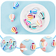Sunnyclue 1 caja de cuentas de silicona coloridas de doble cara con temática de parque de atracciones sueltas SIL-SC0001-07-4