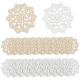 FINGERINSPIRE 30PCS Hand Crochet Lace Doilies (White & Beige AJEW-FG0003-74-1