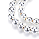 Chapelets de perles en hématite synthétique sans magnétique G-Q466-8mm-02-1