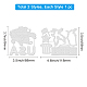 2Pcs 2 Styles Happy Presidents' Day Carbon Steel Cutting Dies Stencils DIY-WH0309-697-6