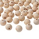 Unvollendete natürliche Holzperlen Spacer Craft Perlen für DIY Makramee Rosenkranz Schmuck X-WOOD-S651-25mm-LF-1