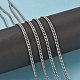 Men's Jewelry Making 304 Stainless Steel Double Link Curb Chains CHS-A003C-0.8mm-3