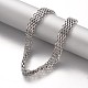 304 Stainless Steel Mesh Chain Necklaces and Bracelets Jewelry Sets SJEW-F129-02-P-3