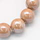Perles rondes en porcelaine manuelles PORC-S489-10mm-13-1