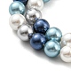 Brins de perles de coquillages naturels galvanisés SHEL-F008-03A-07-3