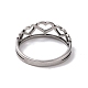 201 anillo de dedo de corazón hueco de acero inoxidable para el día de San Valentín RJEW-J051-35P-3