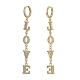 Brass Micro Pave Clear Cubic Zirconia Huggie Hoop Earrings EJEW-JE04259-2