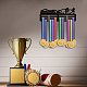 Espositore da parete con porta medaglie in ferro a tema sportivo ODIS-WH0021-513-6