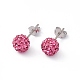 Sexy Valentines Day Gifts for Her 925 Sterling Silver Austrian Crystal Rhinestone Ball Stud Earrings Q286J071-1