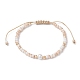 Braccialetti di perline intrecciate con perle rotonde di perle di vetro e conchiglia BJEW-JB09874-1