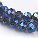 Electroplate Glass Beads Strands EGLA-D020-6x4mm-M2-3