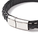 Leather Braided Cord Bracelets BJEW-E352-07-P-2