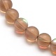 Chapelets de perles en pierre de lune synthétique G-F142-6mm-04-3