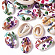 Printed Natural Cowrie Shell Beads X-SSHEL-R047-01-C04-1