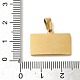 Placage sous vide 304 acier inoxydable estampage pendentifs d'étiquette vierge STAS-B053-02G-3