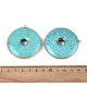 Большие подвески-пончики из окрашенной синтетической бирюзы TURQ-T004-21-3