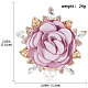 CRASPIRE Fabric Purple Brooch Pin with Crystal Rhinestone Floral Flower Decorative Dress Brooch for Women and Men Wedding Bridal Cocktail Dance Banquet Party Accessory Jewelry Valentine’s Day Gift JEWB-WH0028-13LG-2