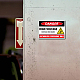 Craspire 5 Stück Warnschild-Aufkleber „Hochspannung“ Gefahrenschild Vinyl PVC Rechteck selbstklebend wasserfest Symbolaufkleber Abziehbilder 250x175 mm für Türen DIY-WH0237-026-7