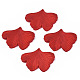 ゴム引きスタイルの不透明なアクリルパーツ  イチョウ葉  暗赤色  33.3x44.9x4mm  穴：1.5mm X-ACRP-T010-06-1