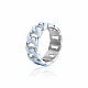 Anillos de dedo con cadenas esmaltadas de acero inoxidable WJ4756-6-1
