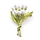Spilla bouquet in lega con perla in resina JEWB-O009-14-1