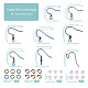 Kissitty 80Pcs Rainbow Color Ion Plating(IP) 304 Stainless Steel French Earring Hooks DIY-KS0001-29-3