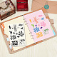 CRASPIRE Butterfly Dragonfly Clear Rubber Stamps Vintage Flowers Mushroom Insect Transparent Silicone Seals Stamp for Journaling Card Making Friends DIY Scrapbooking Photo Frame Album Decoration DIY-WH0439-0004-6