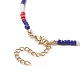 Collana con pendente a stella smaltata in lega per il giorno dell'indipendenza con catene di perline di vetro da donna NJEW-TA00056-6