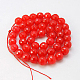 Natural Dyed Jade Beads Strands X-G-E111-12mm-1-2