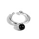 Открытое кольцо-манжета из стерлингового серебра s925 для женщин RJEW-M164-03-1