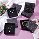SUPERFINDINGS 12pcs Cardboard Jewelry Boxes 9.3x9.3cm Black Hot Stamping Jewelry Cardboard Boxes Constellation Pattern Gift Packaging Boxes for Rings Pendants Earrings Necklaces CON-FH0001-49-2